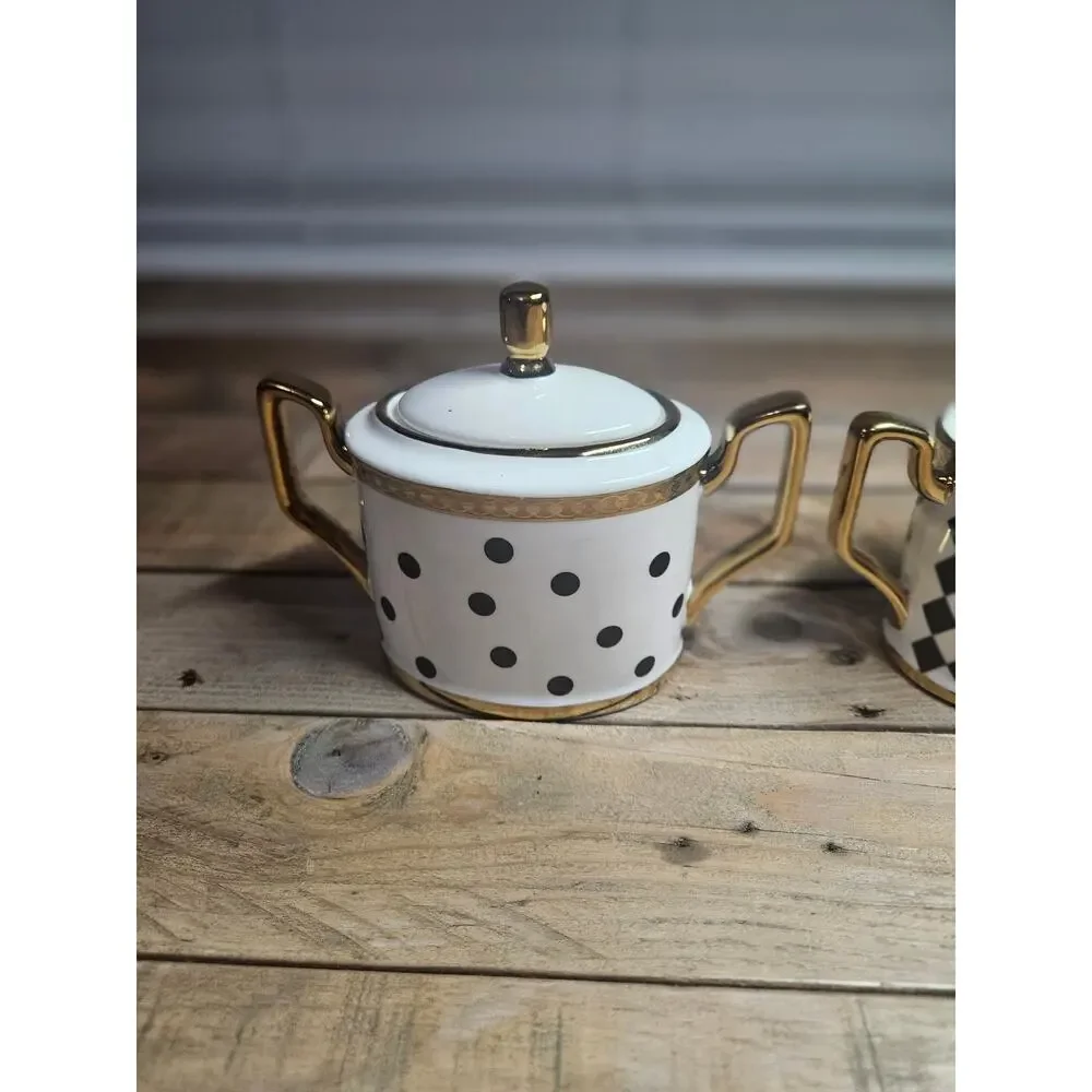 Decorative Black and White Jars Set of 2